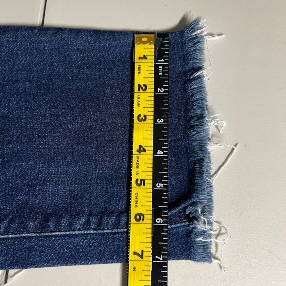 Banana‎ Republic Jeans Womens 31 Blue High Rise Straight Raw Hem Ankle Denim - Picture 8 of 13